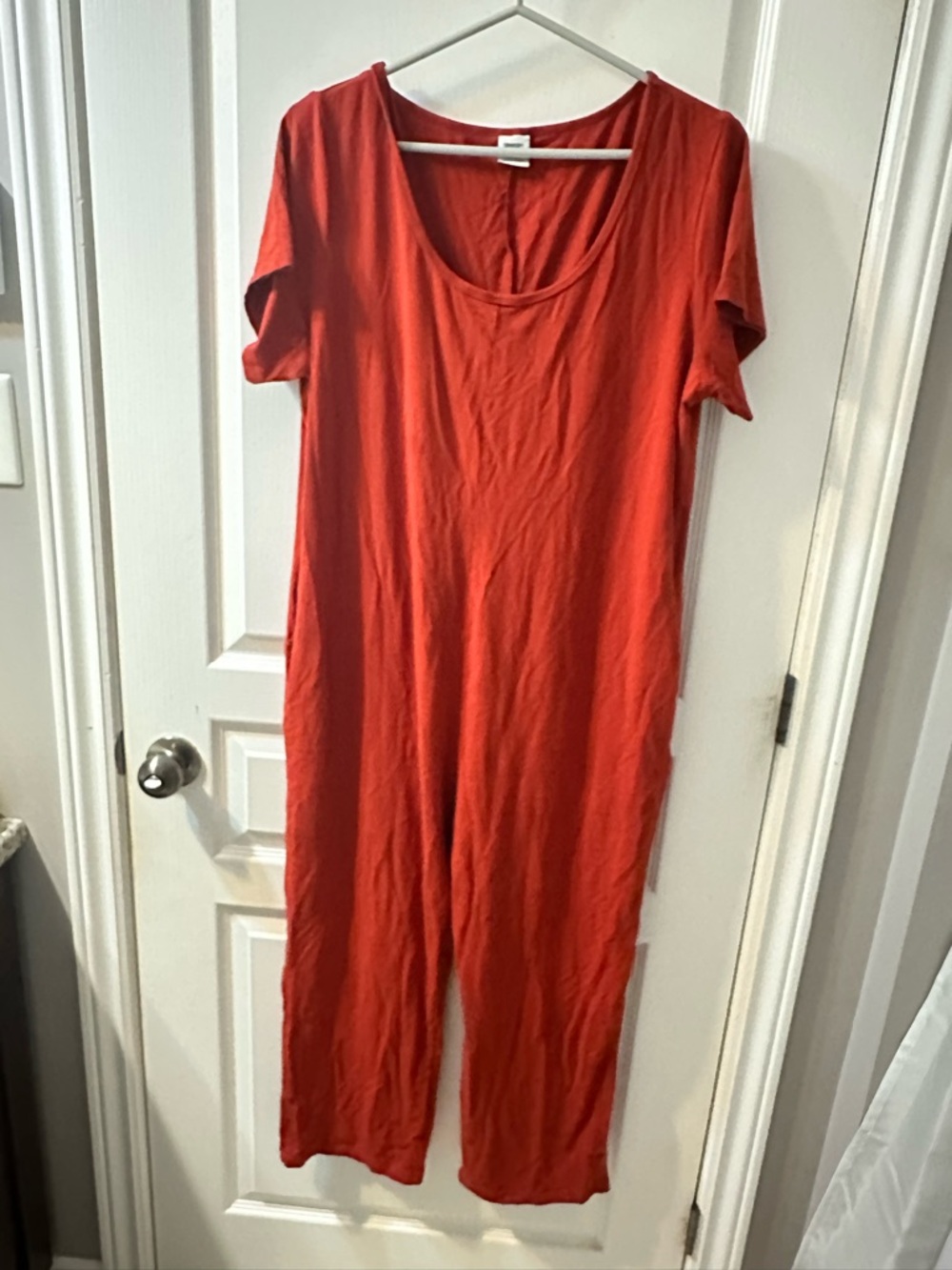 Smash + Tess Coral-Orange Short Sleeve Jumpsuit